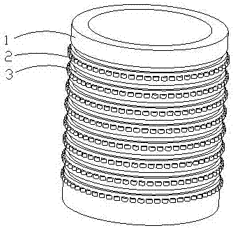 Aluminum cylinder jacket based on jagged surface structure and production method thereof