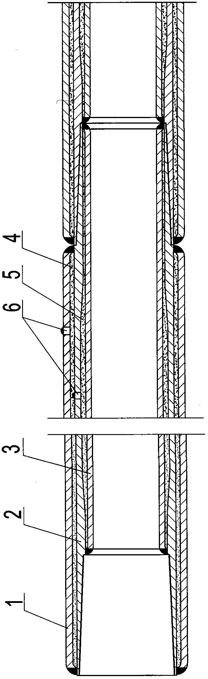 Prestressed thermal insulation oil casing and production method thereof