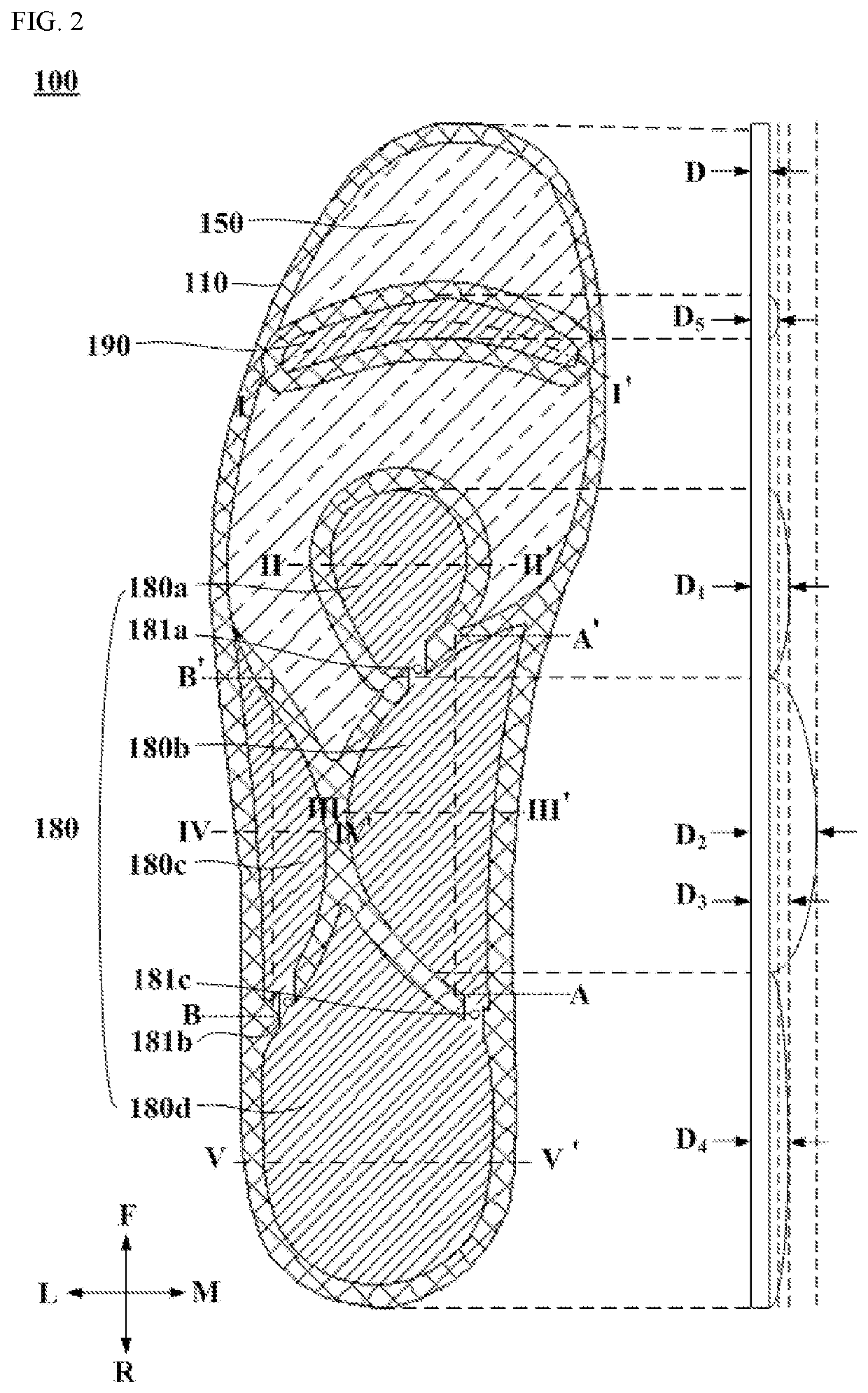 Hybrid insole with multi-shock absorbing pad and method for fabricating thereof