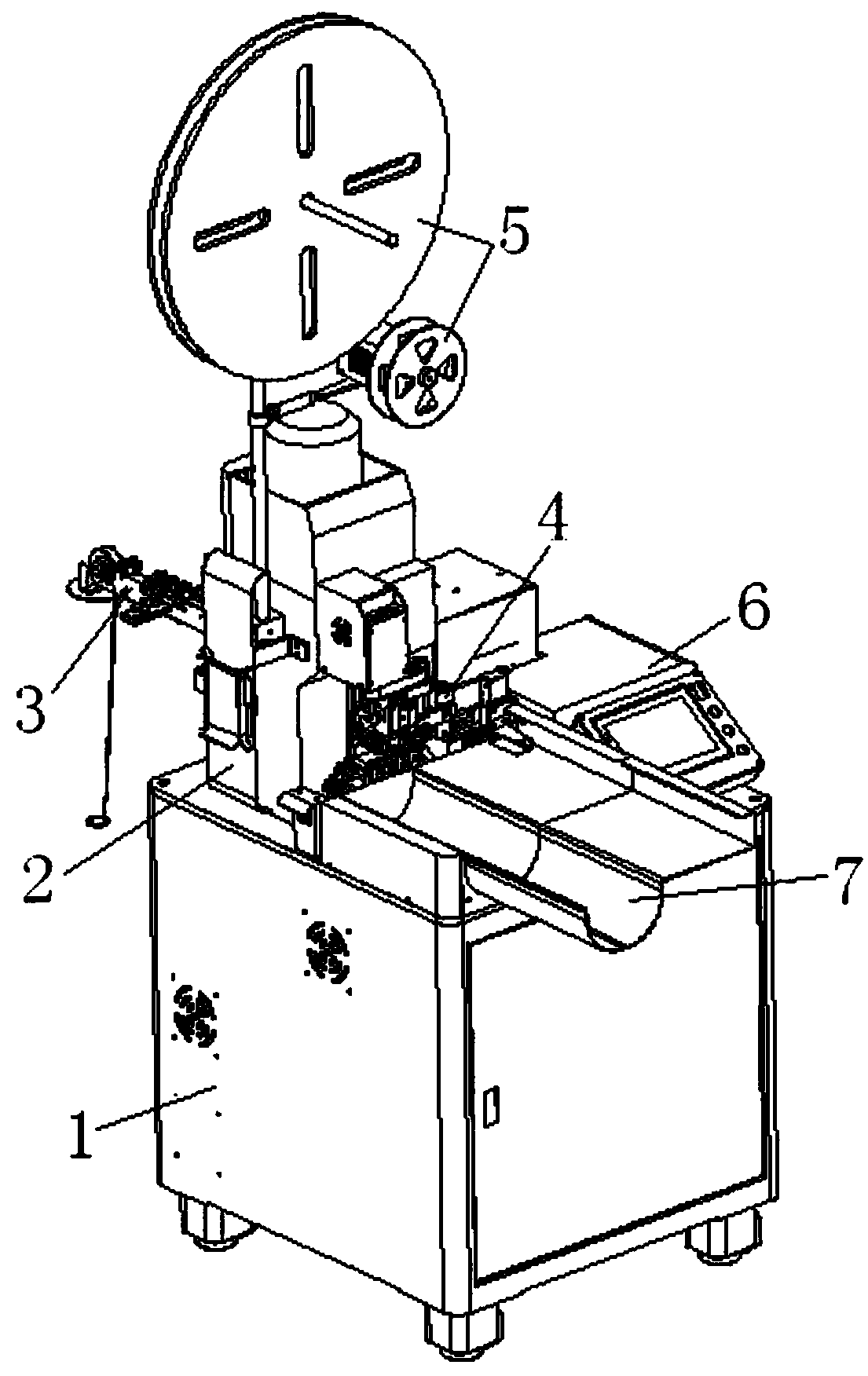 Dual-head and full-automatic terminal machine for harness