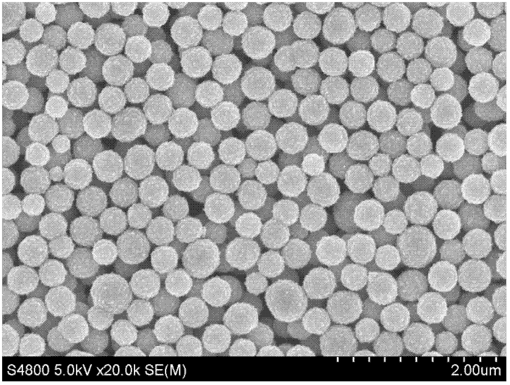 Preparation method for monodisperse vanadium pentoxide solid microspheres