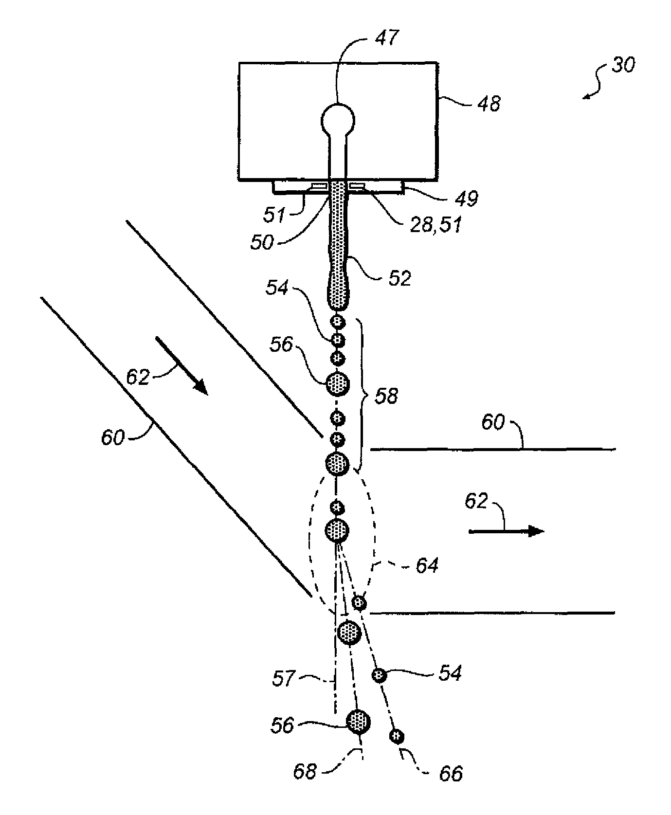 Continuous inkjet printing method