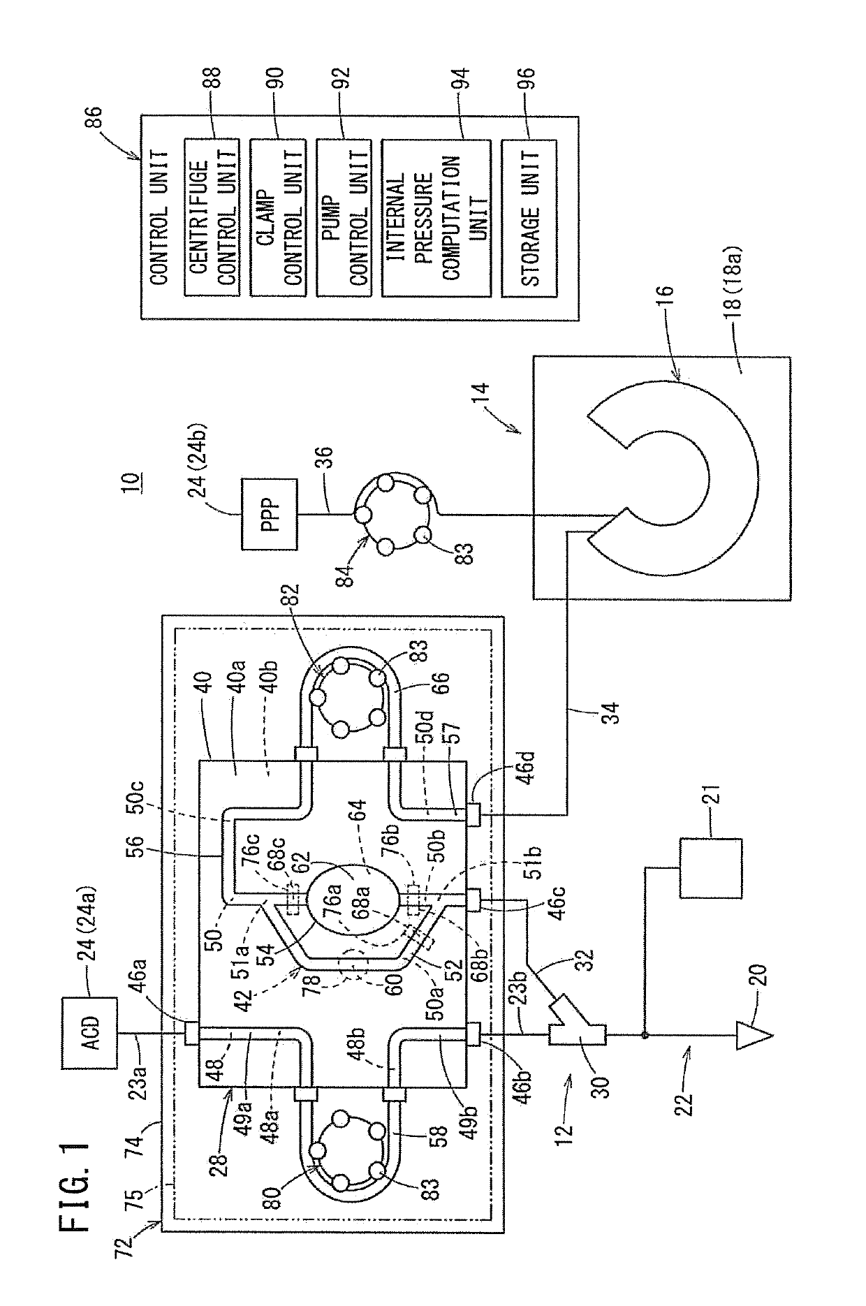 Biological component treatment cassette and biological component treatment system