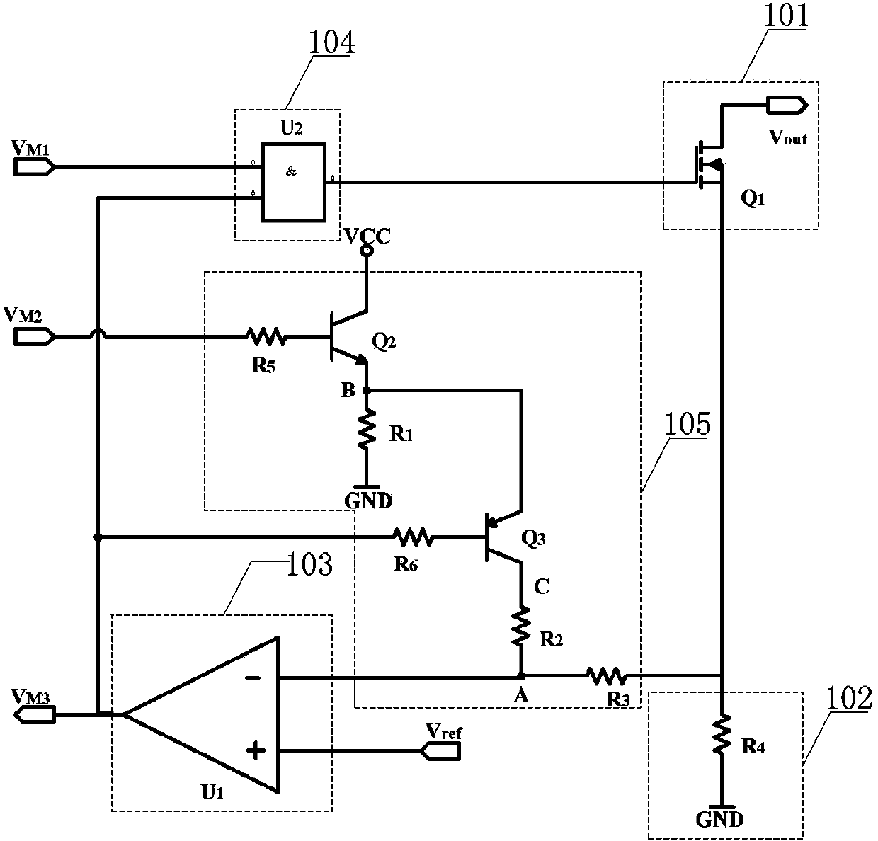 Overcurrent detection and protection circuit