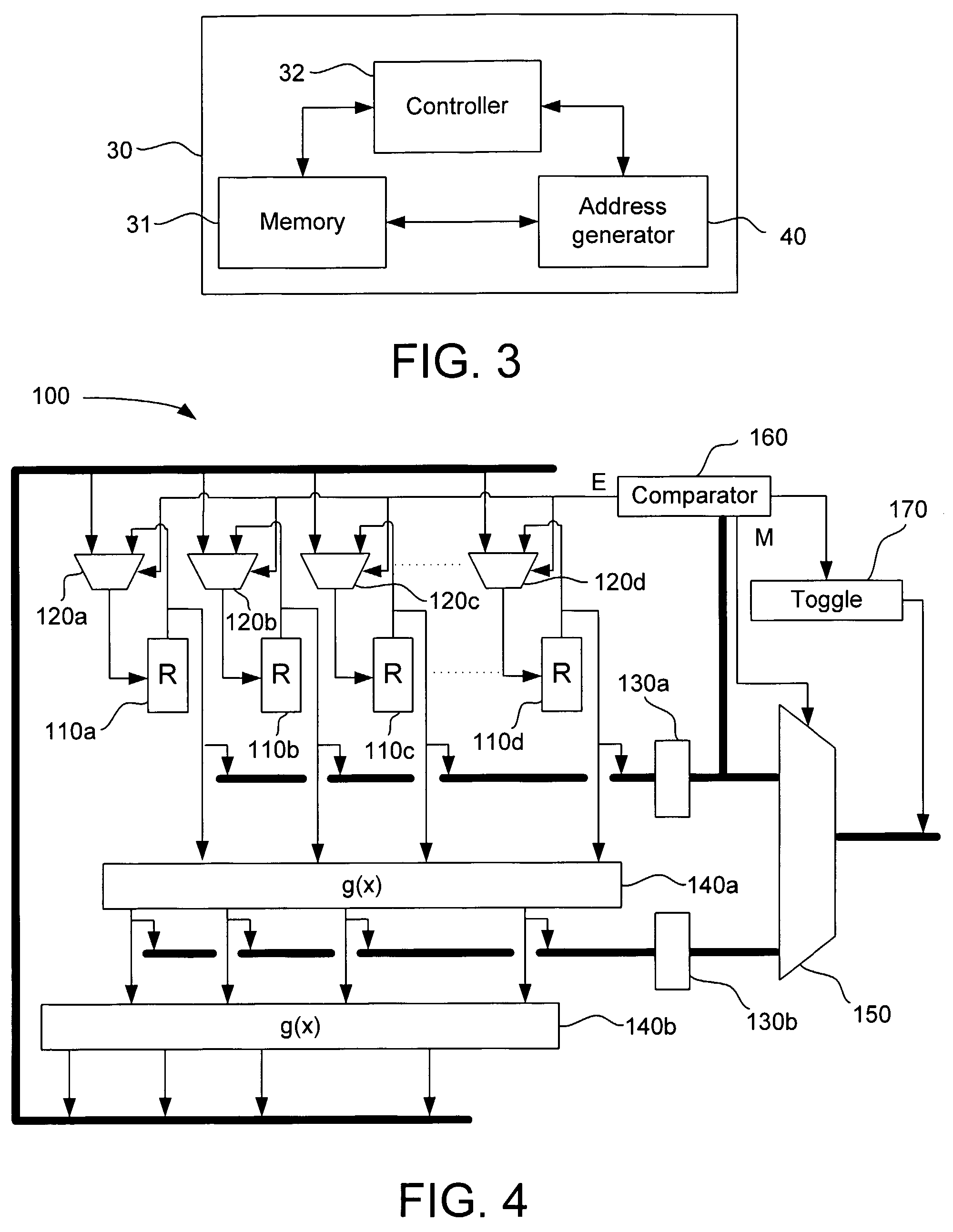 Address generator for an interleaver memory and a deinterleaver memory