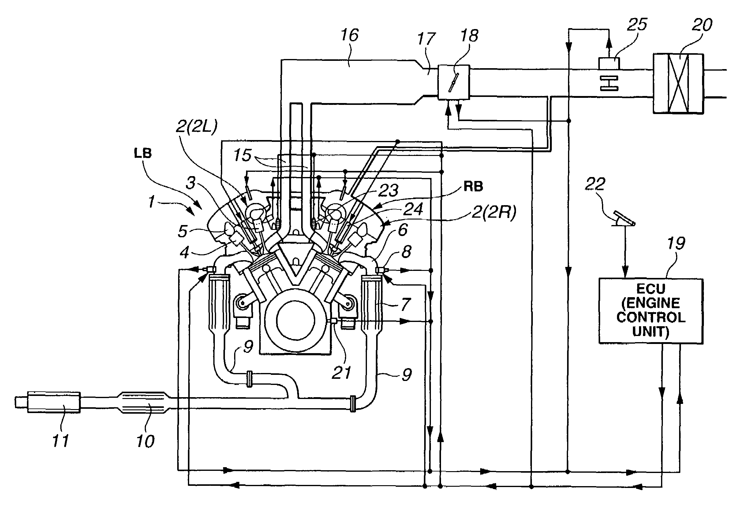 Variable valve control system and method for multi-cylinder internal combustion engine