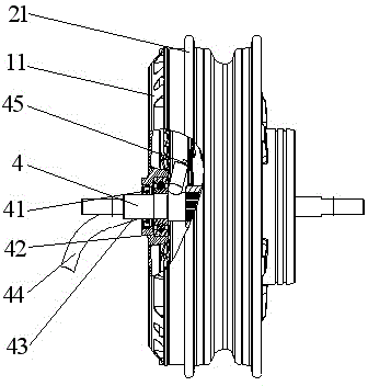 Permanent magnetic direct-current brushless motor of biased mounting structure
