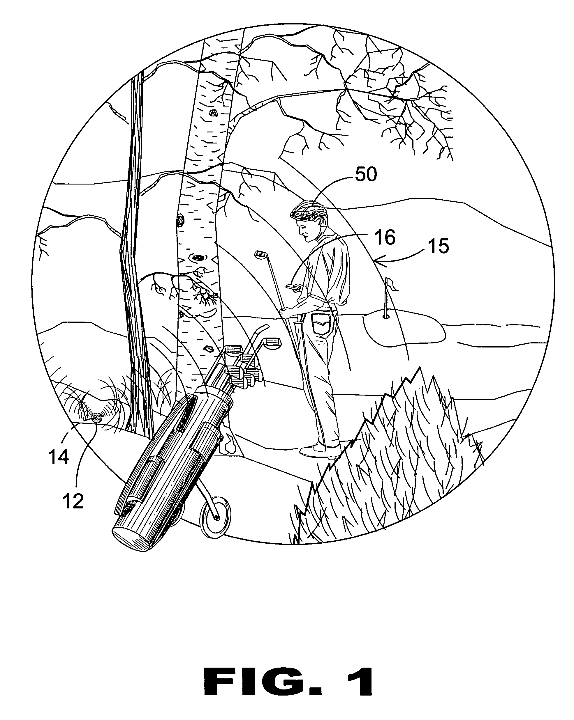 Method and apparatus for locating and recording the position of a golf ball during a golf game