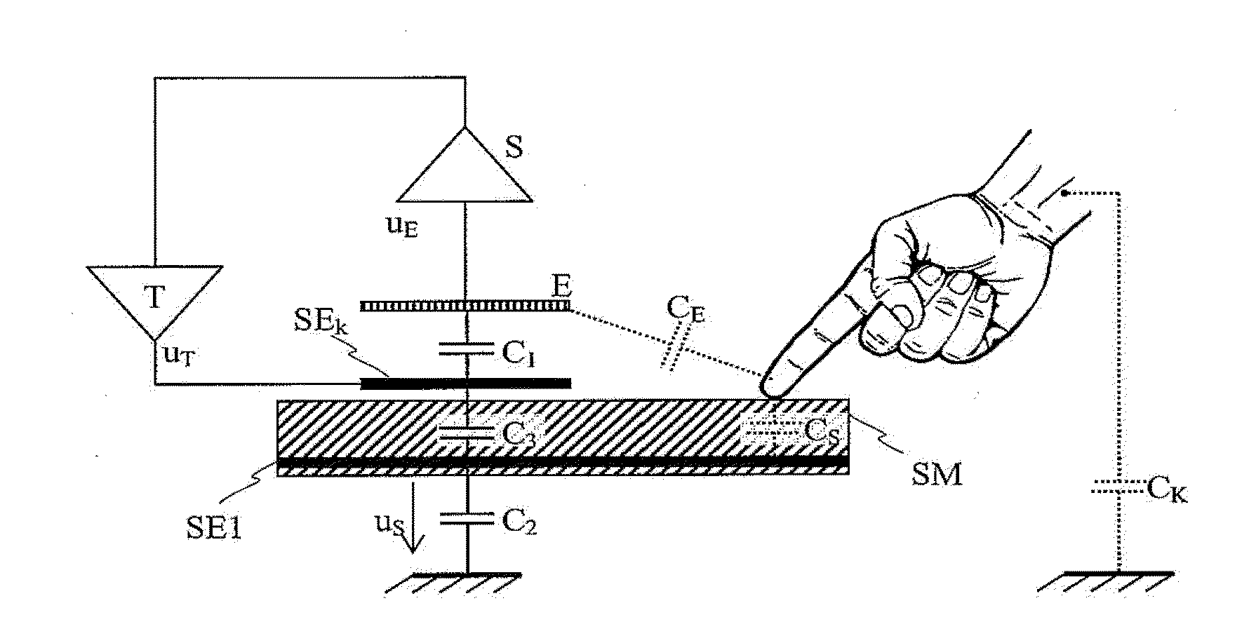 Electrode arrangement for display device