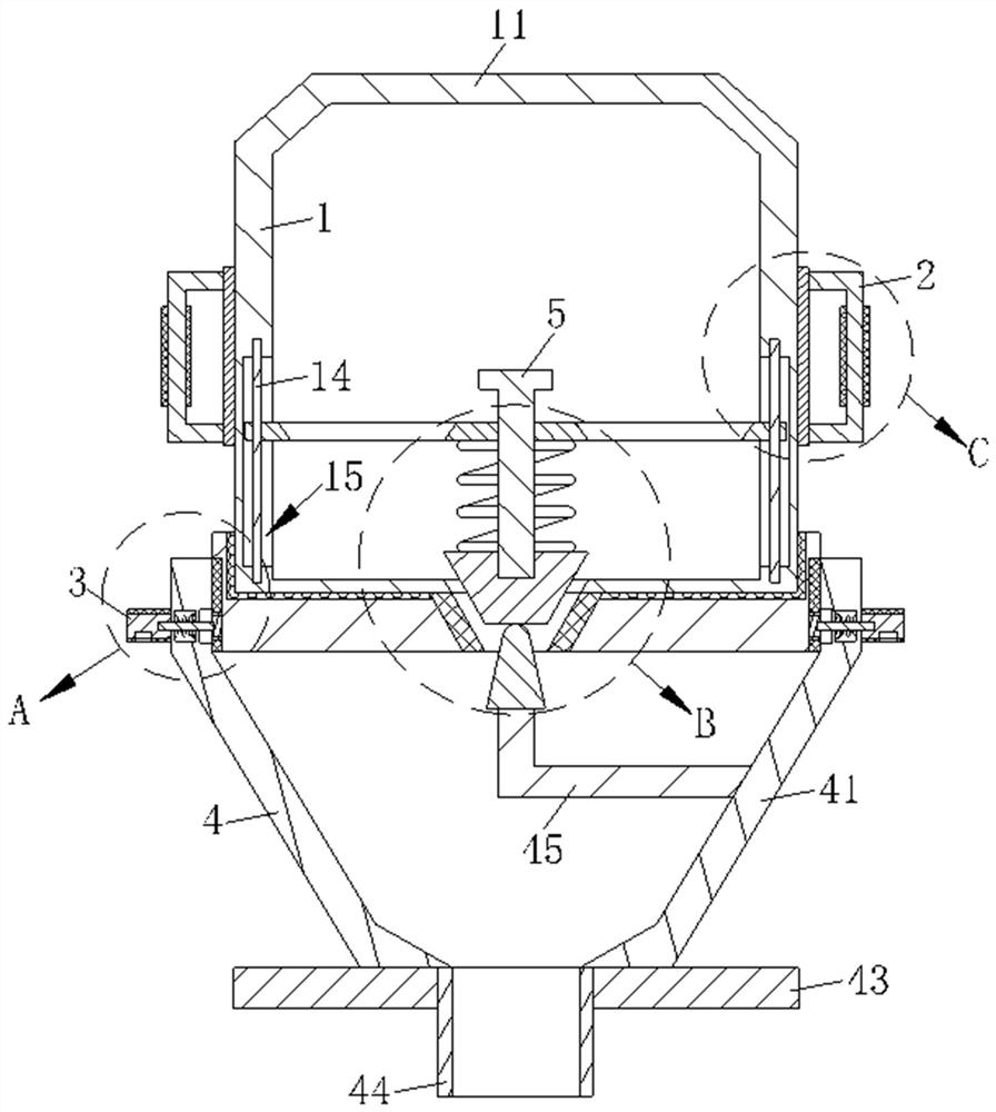 Extraction device with function of separating and screening phenolic harmful substances
