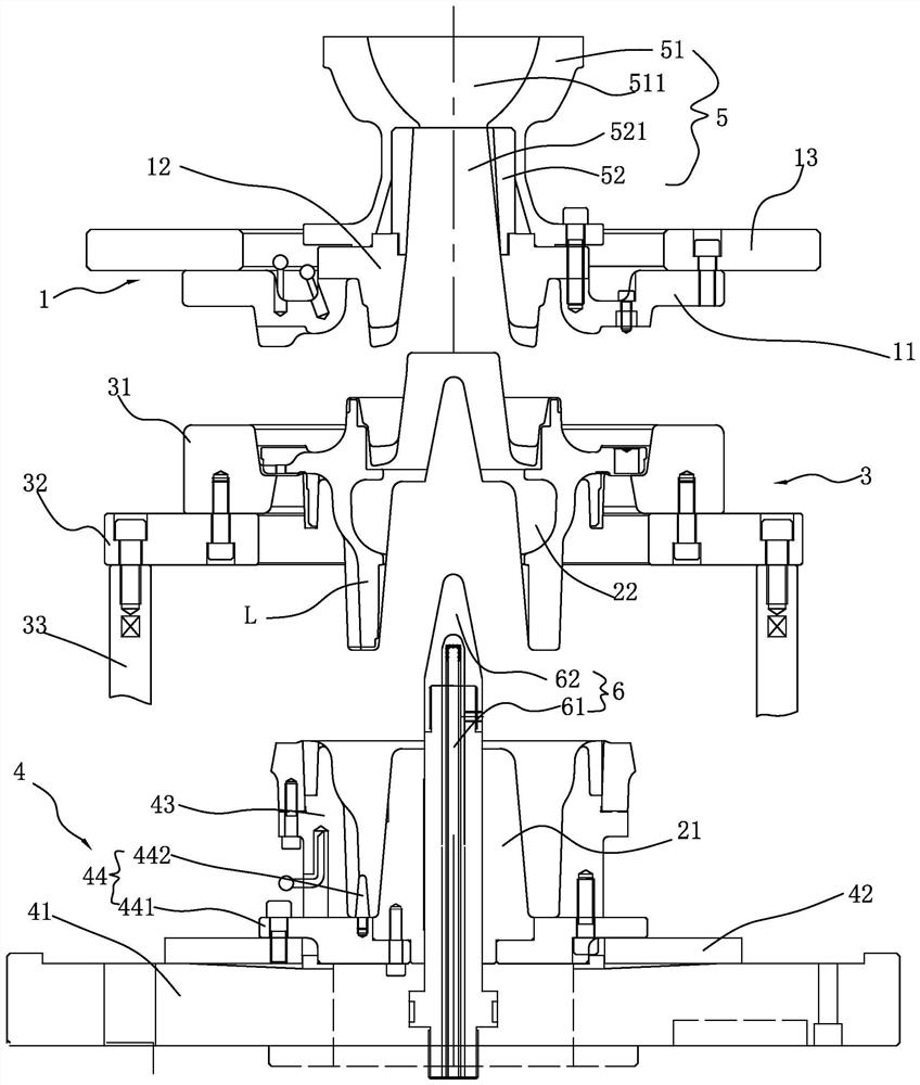 Casting mold of aluminum hub and casting method thereof