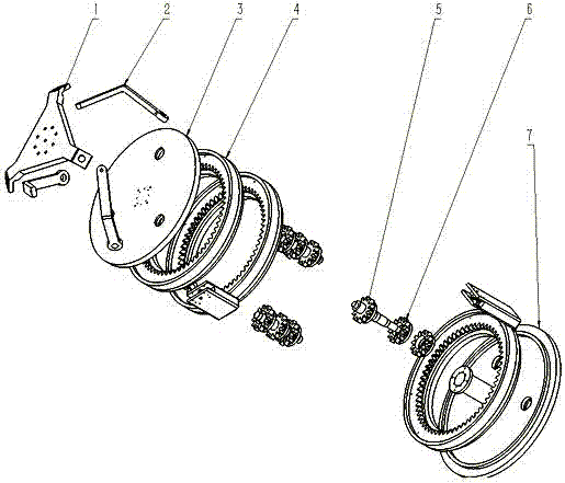 Multi-degree-of-freedom pitch circle inner-meshing circular moving transmission device