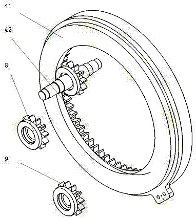 Multi-degree-of-freedom pitch circle inner-meshing circular moving transmission device