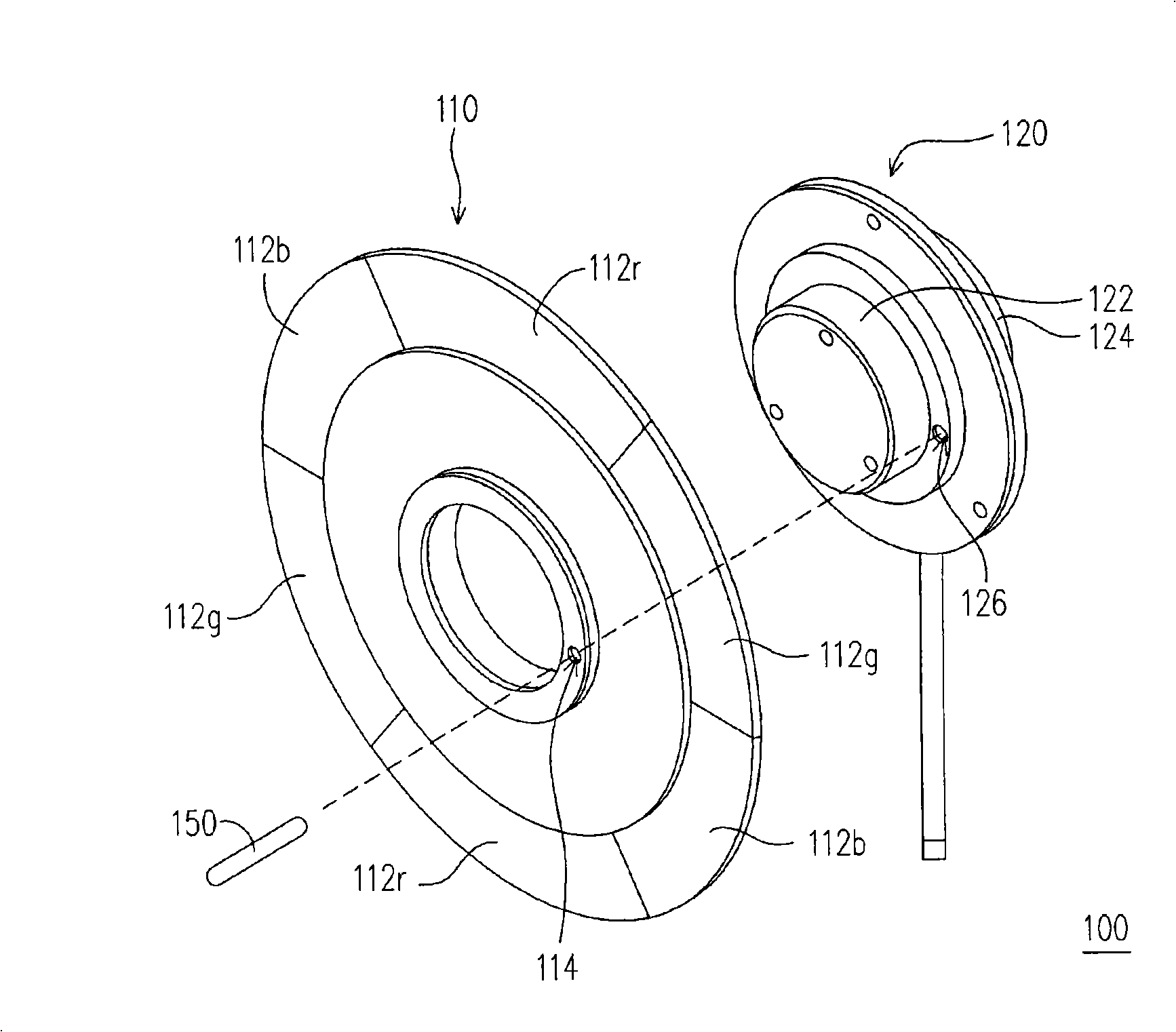 Color wheel module and projection device possessing same