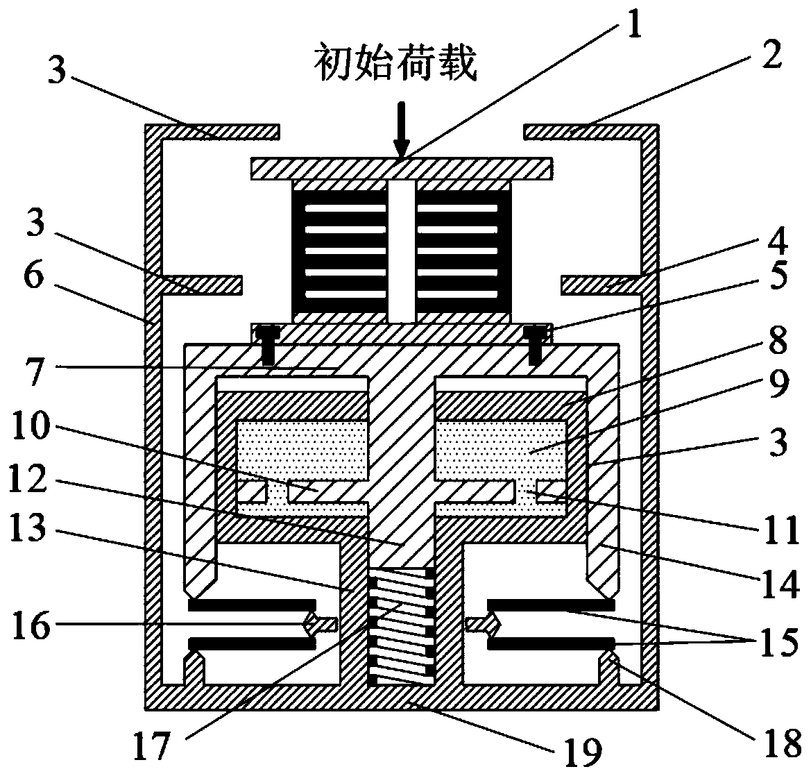 Energy consumption three-dimensional vibration isolation bearing with tensile function