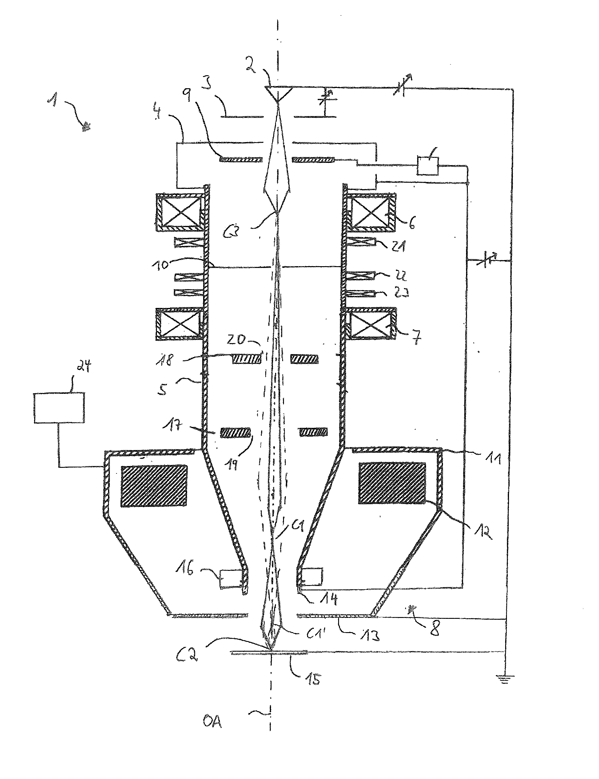 Particle beam device and method for operating a particle beam device