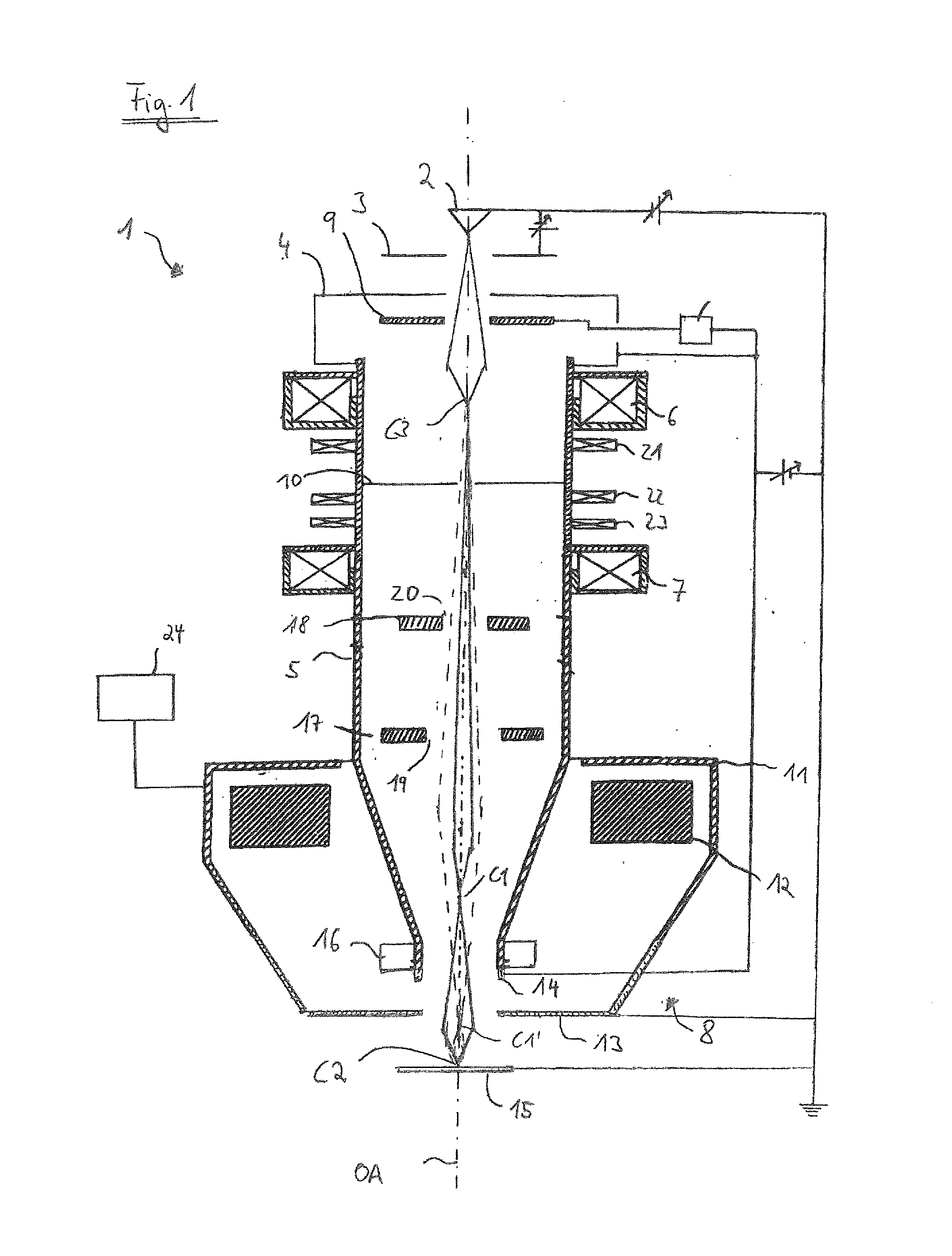 Particle beam device and method for operating a particle beam device