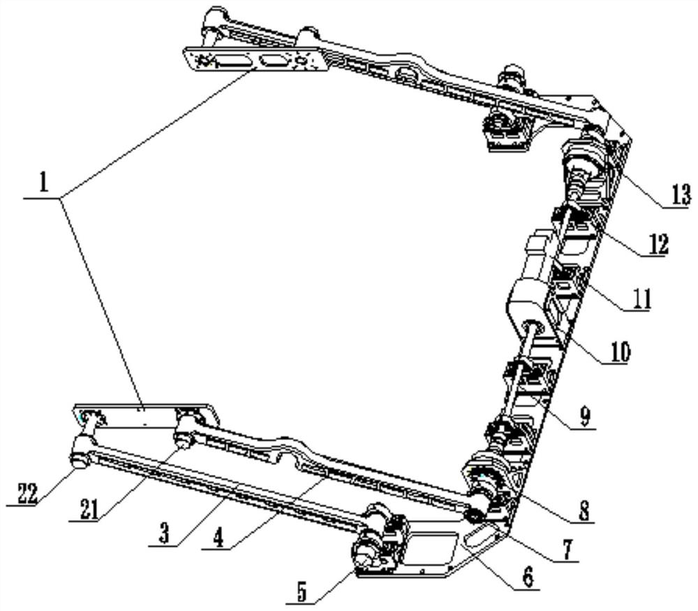 Movable executing mechanism for vehicle-mounted protective cover