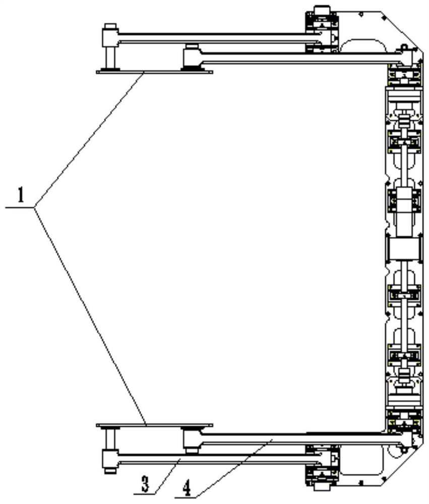 Movable executing mechanism for vehicle-mounted protective cover