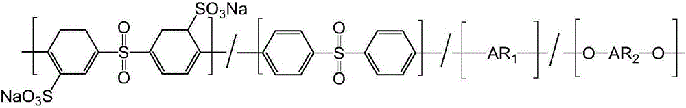 Sulfonated polyarylether sulfone copolymer containing pyridine group as well as preparation method and application of sulfonated polyarylether sulfone copolymer