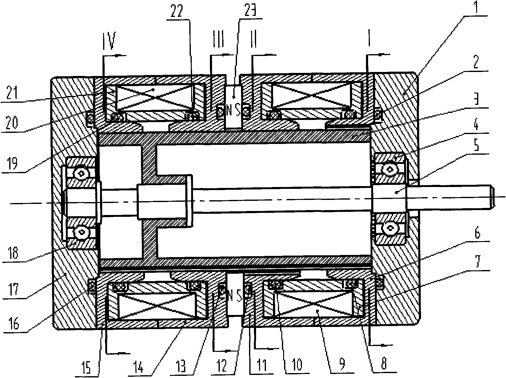 High pressure resistant rotary electromagnet with low inertia