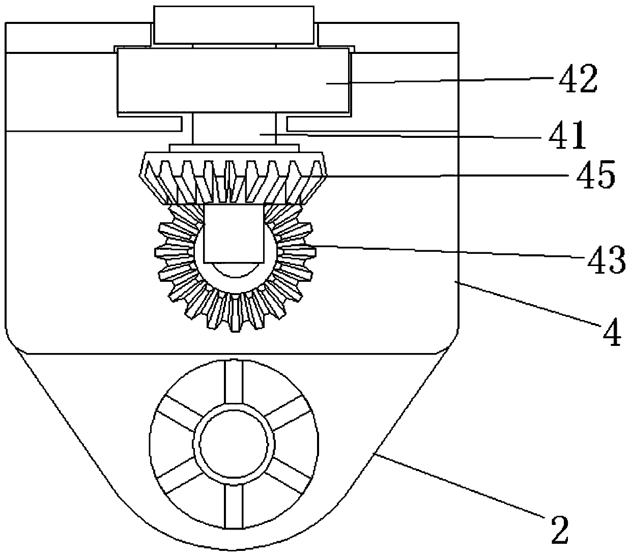 Fan head swing angle control device