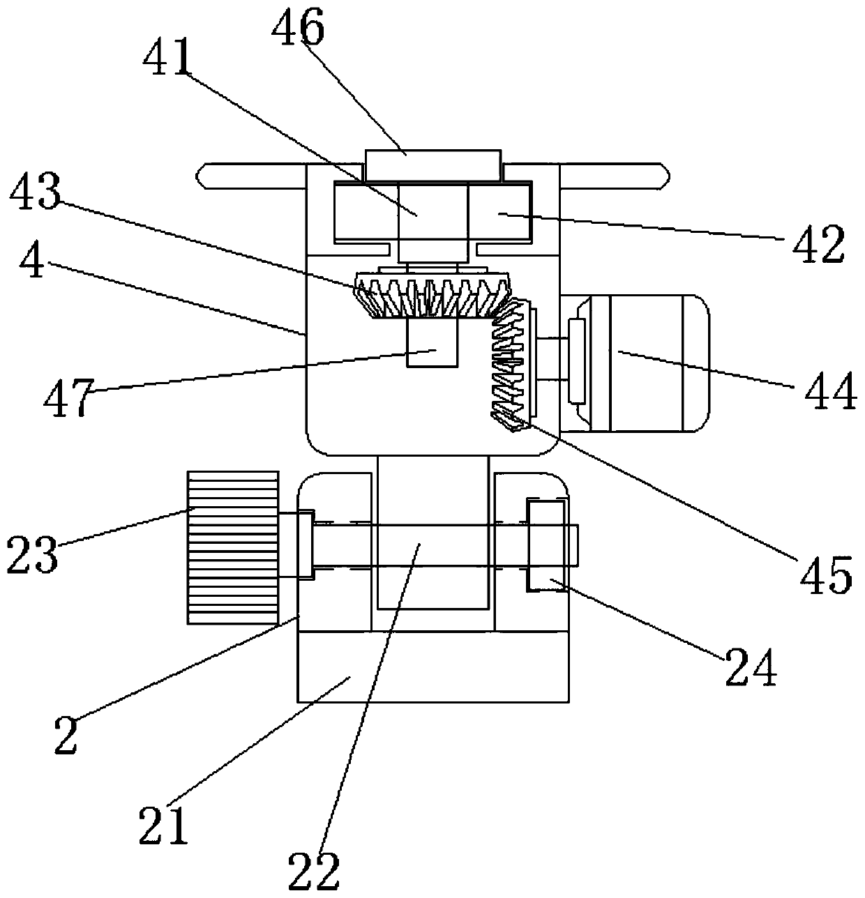 Fan head swing angle control device