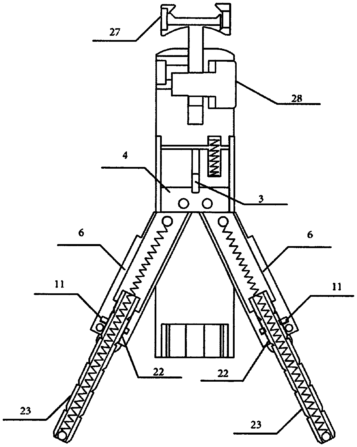 Buttstock rotary folding device of firearm handle