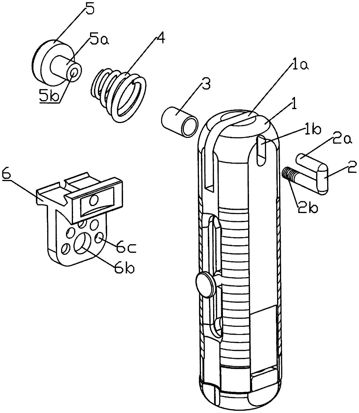 Buttstock rotary folding device of firearm handle