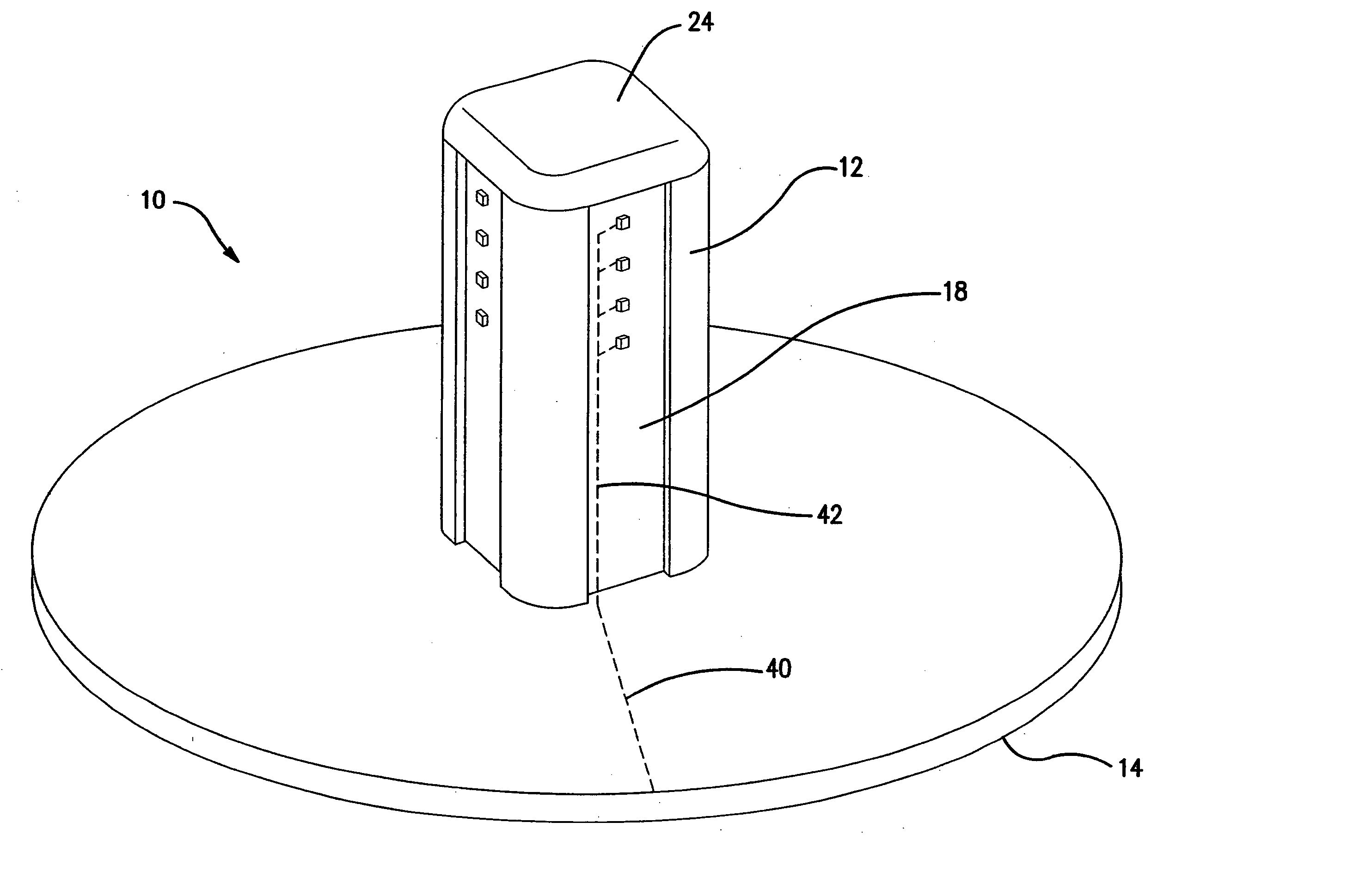 LED lamp with LEDs on a heat conductive post and method of making the LED lamp