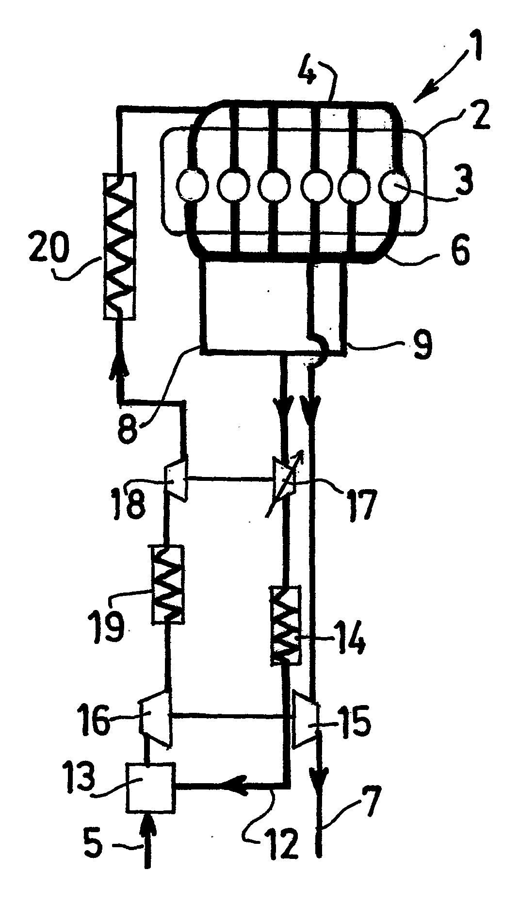 Internal combustion engine comprising an exhaust gas recirculation system