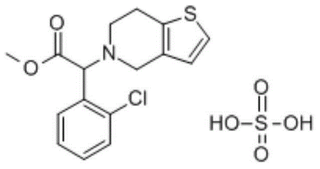 Pharmaceutical composition of clopidogrel hydrogen sulfate and acetylsalicylic acid tablet and preparation method thereof