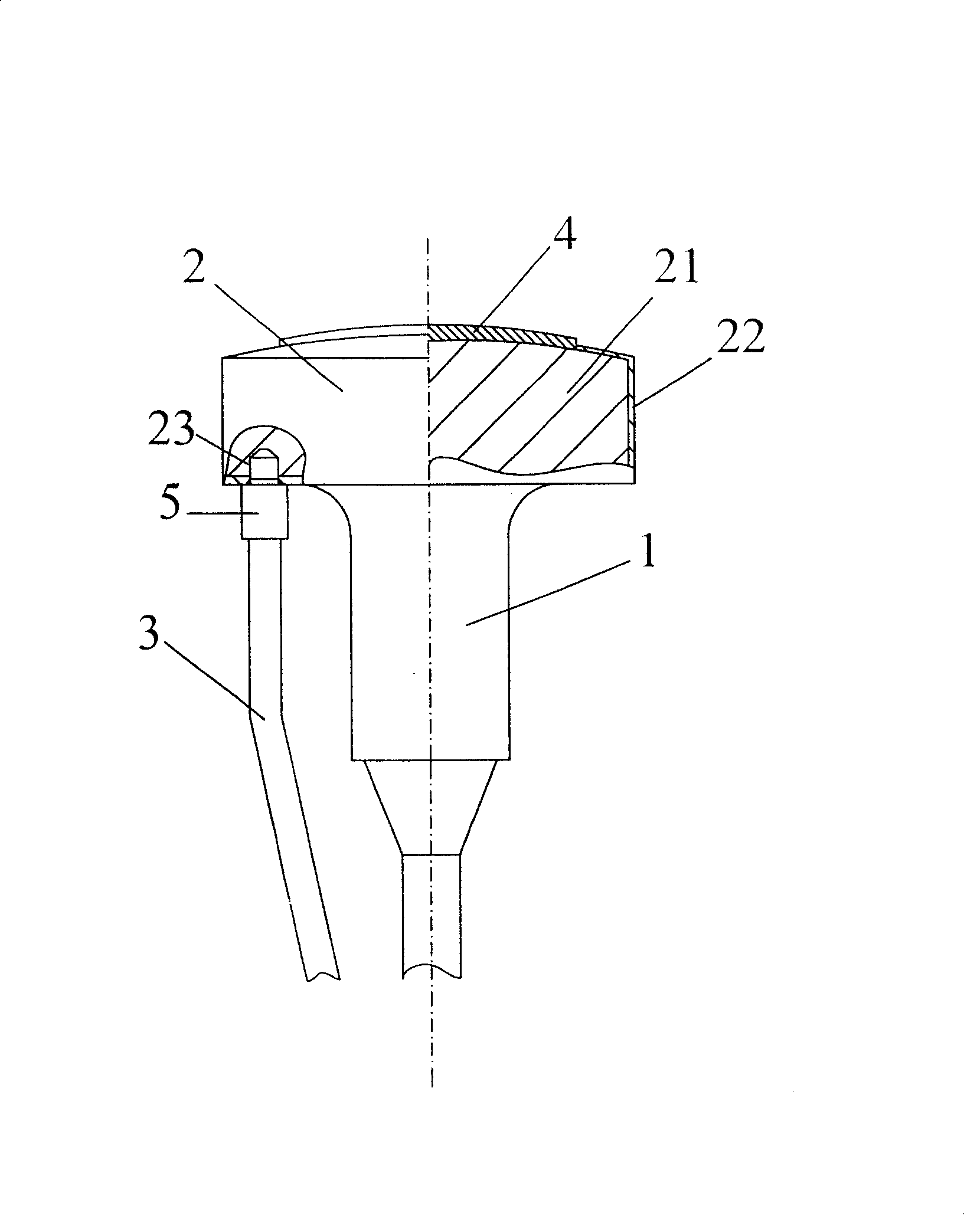 Visible stones discharging instrument electrode probe and using method thereof