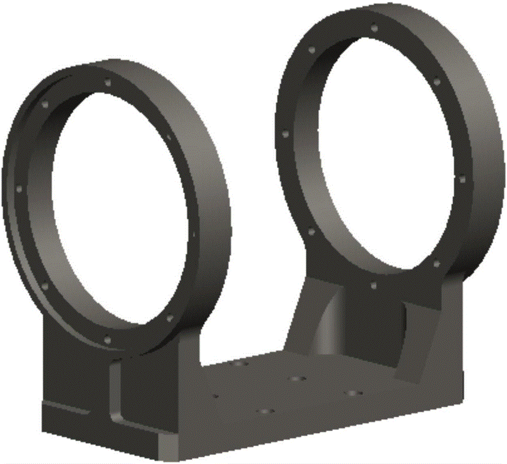 Precision machining method for high-precision U-shaped low-rigidity bearing block type parts