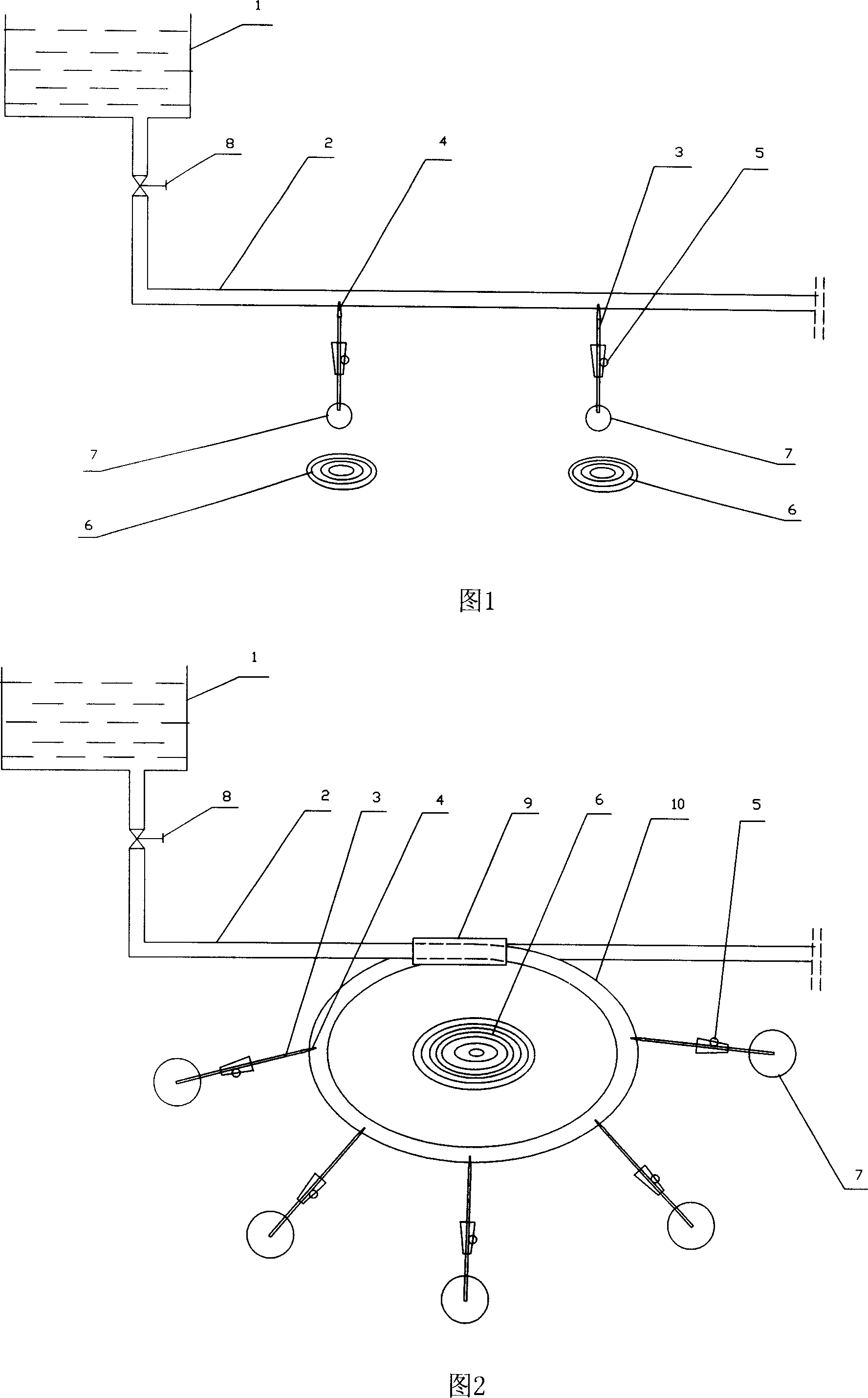 Moveable simple type deep drip irrigation method and device thereof