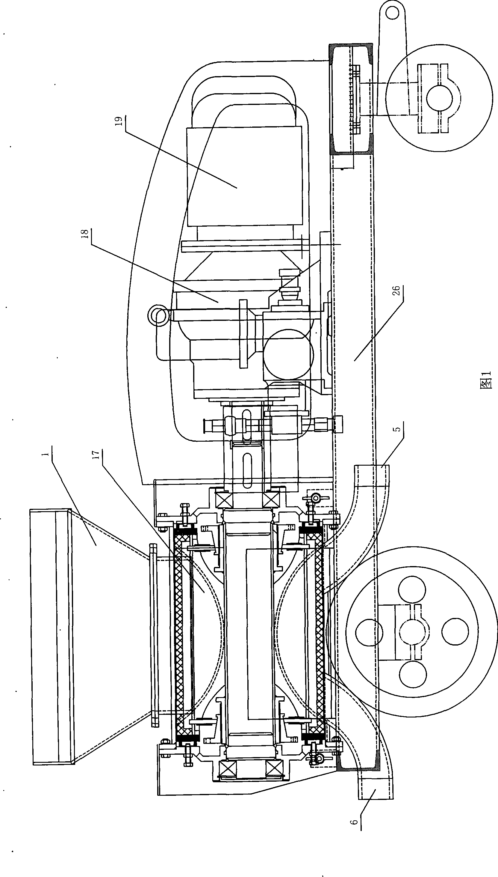 Horizontal type spraying machine