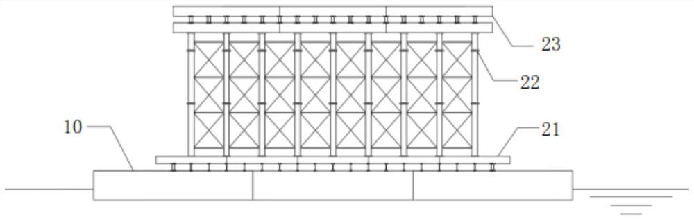 Construction method for erecting simply supported steel beams at circulating floating transport bridge site