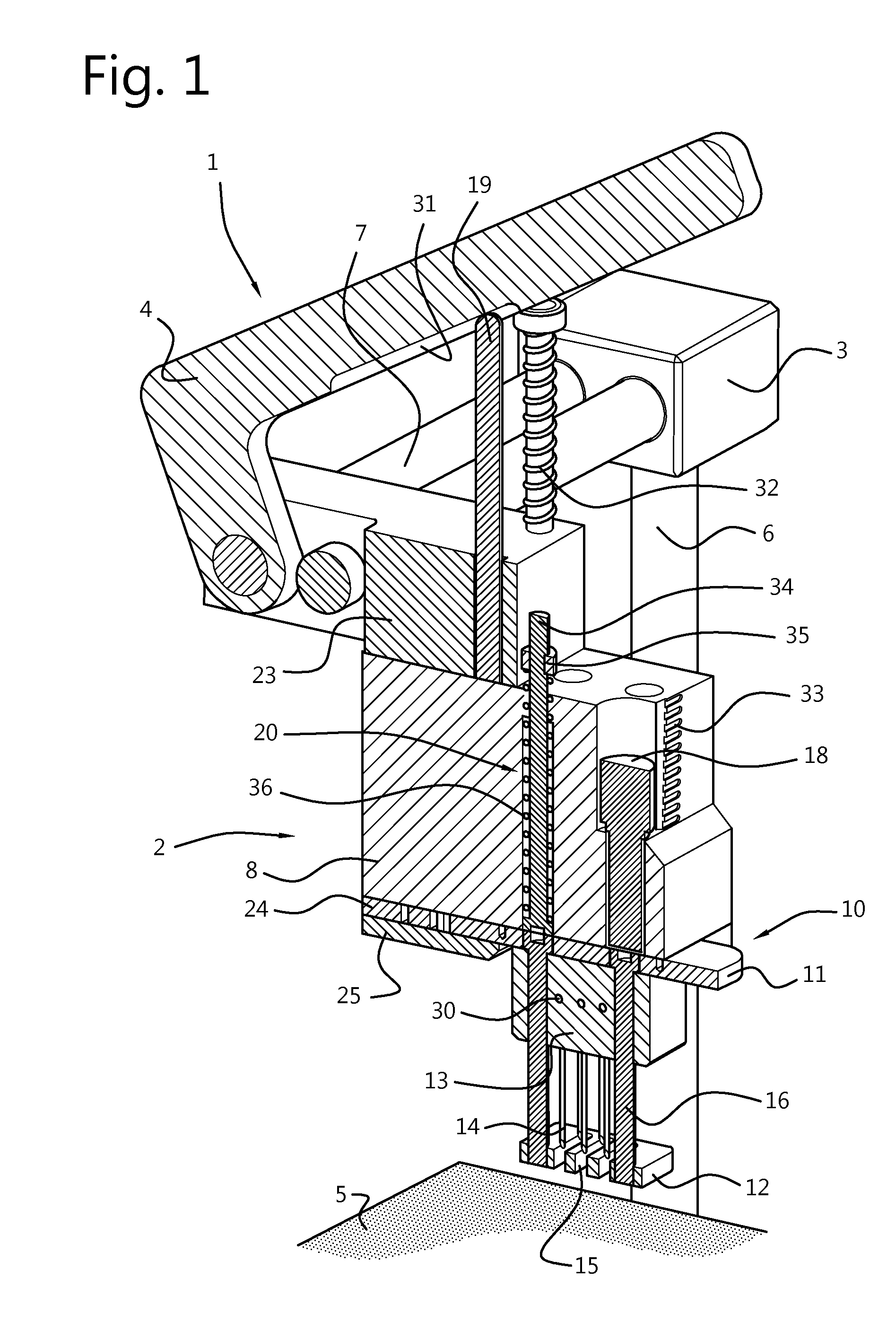 Apparatus for treating a tennis elbow by means of percutaneous intervention, as well as a holder for use with such an apparatus