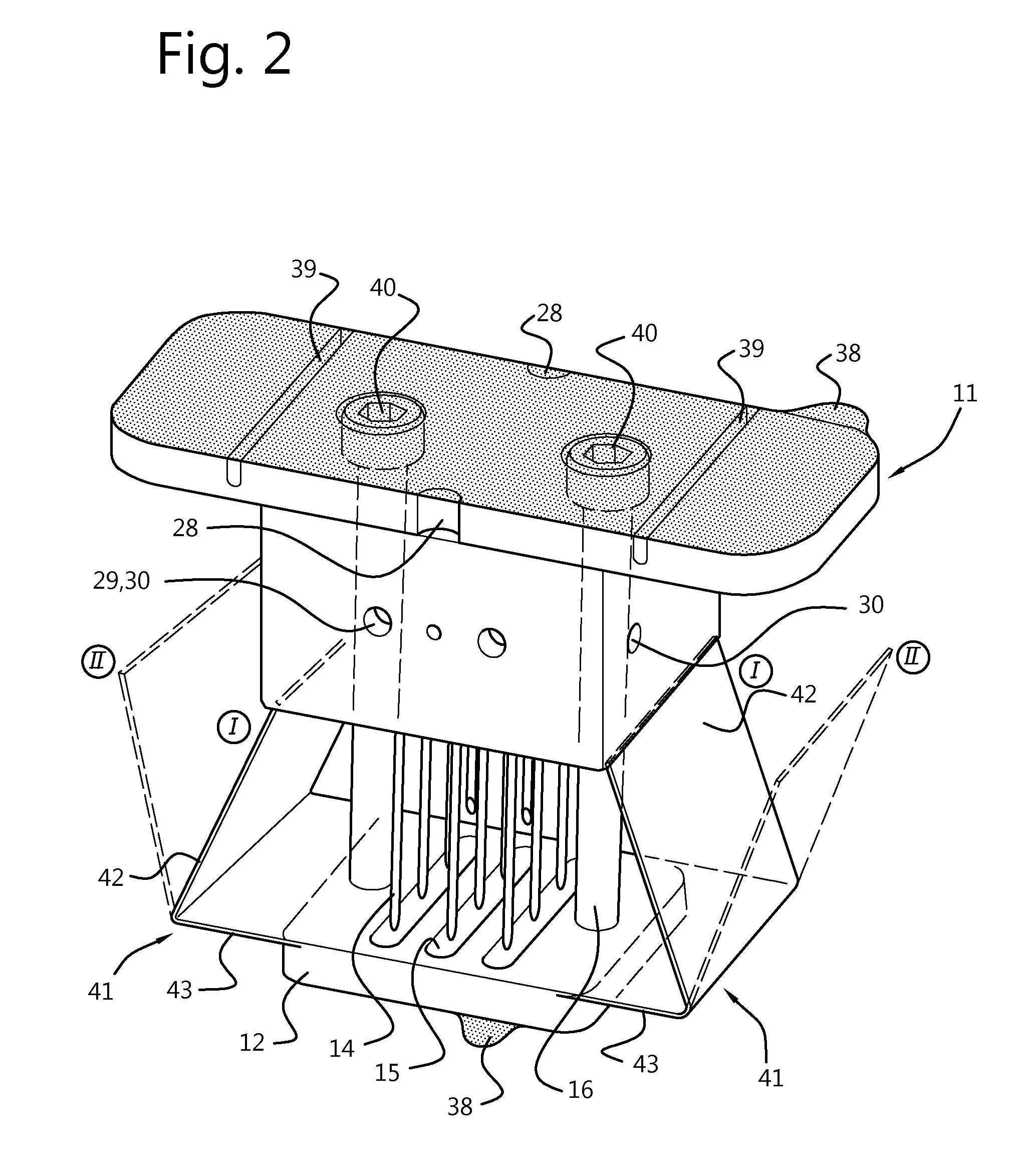 Apparatus for treating a tennis elbow by means of percutaneous intervention, as well as a holder for use with such an apparatus
