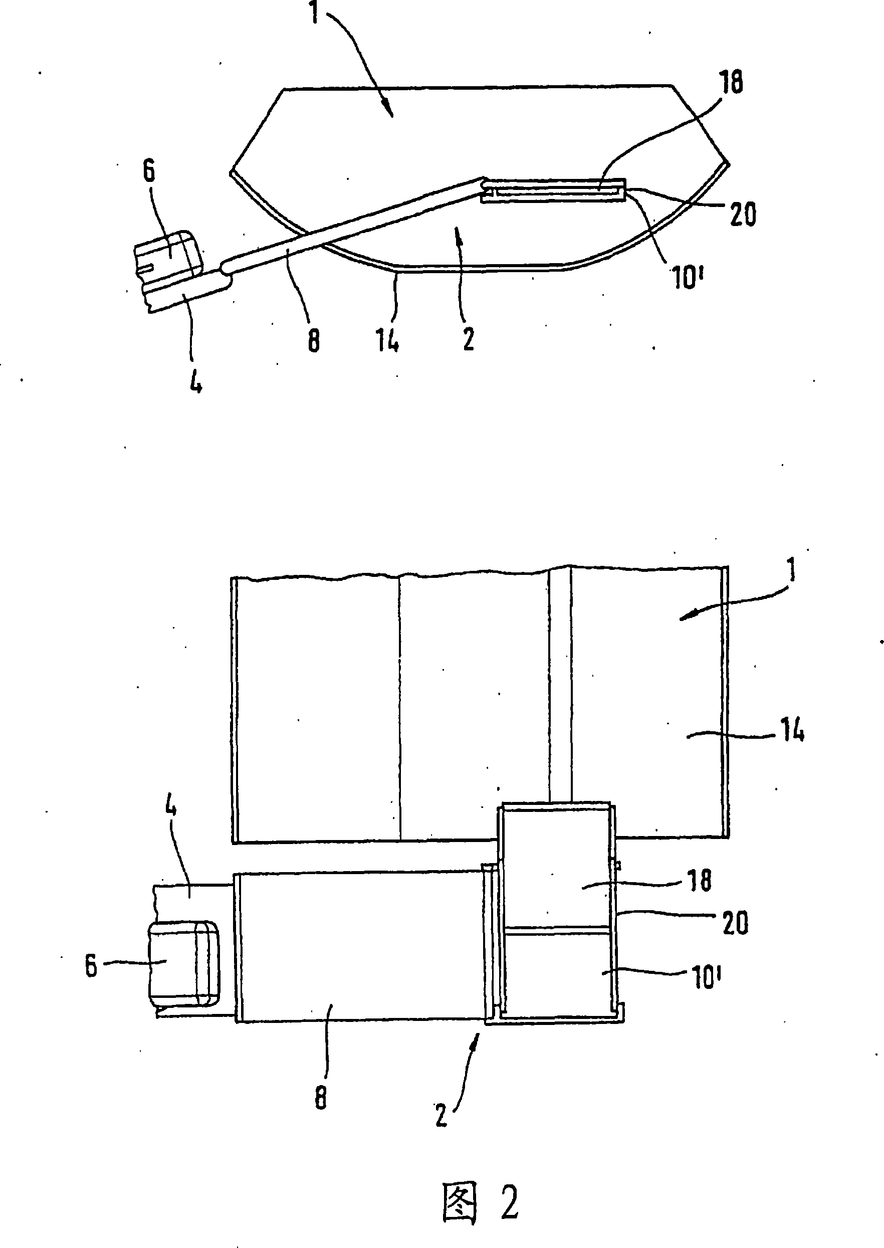 System for loading and unloading unpakced cargo and intermediate transport device or unit