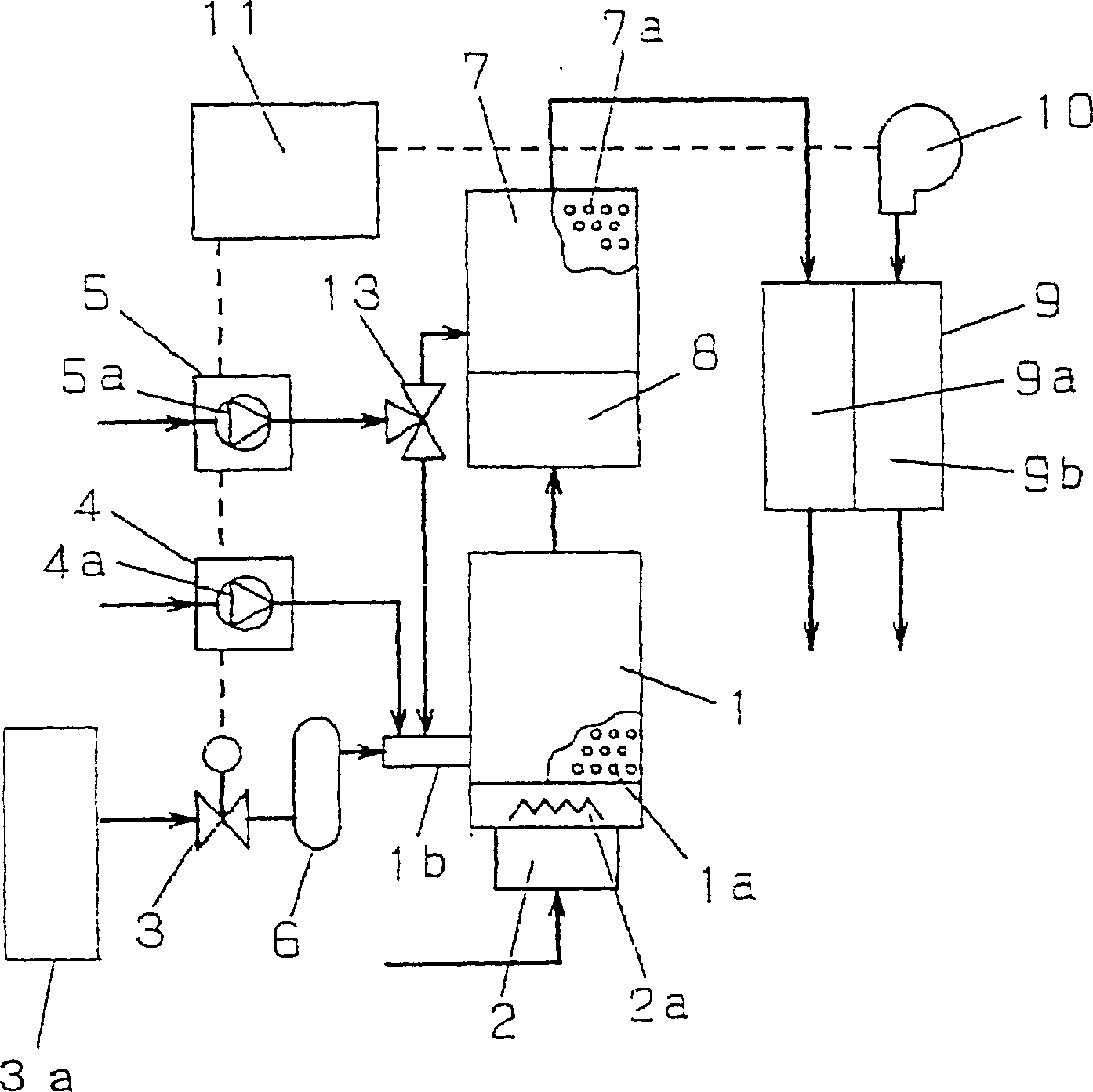 Fuel cell power generation system, and fuel cell power generation interrupting method
