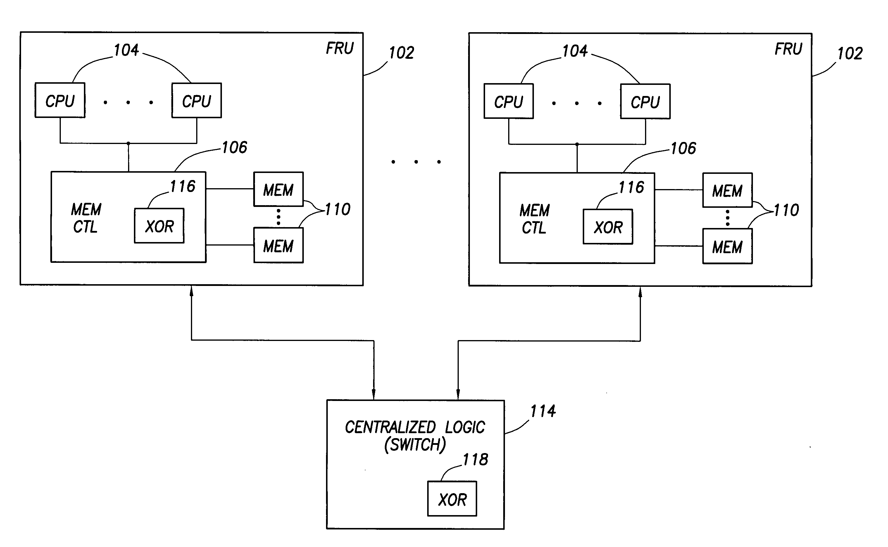 Data redundancy in a hot pluggable, large symmetric multi-processor system