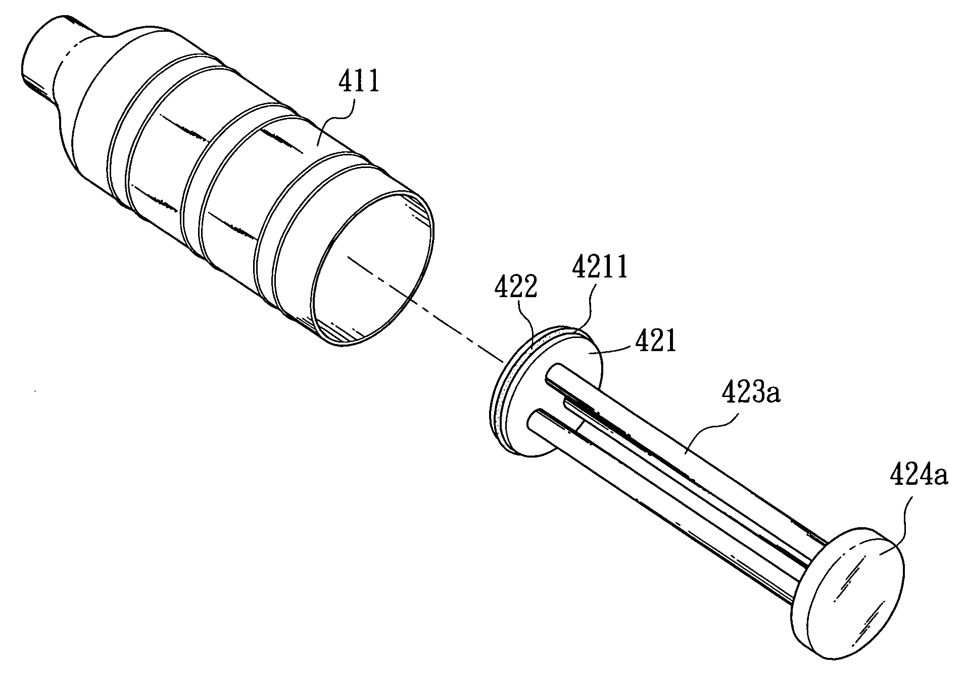 Silicon breast implant injector for augmentation mammaplasty