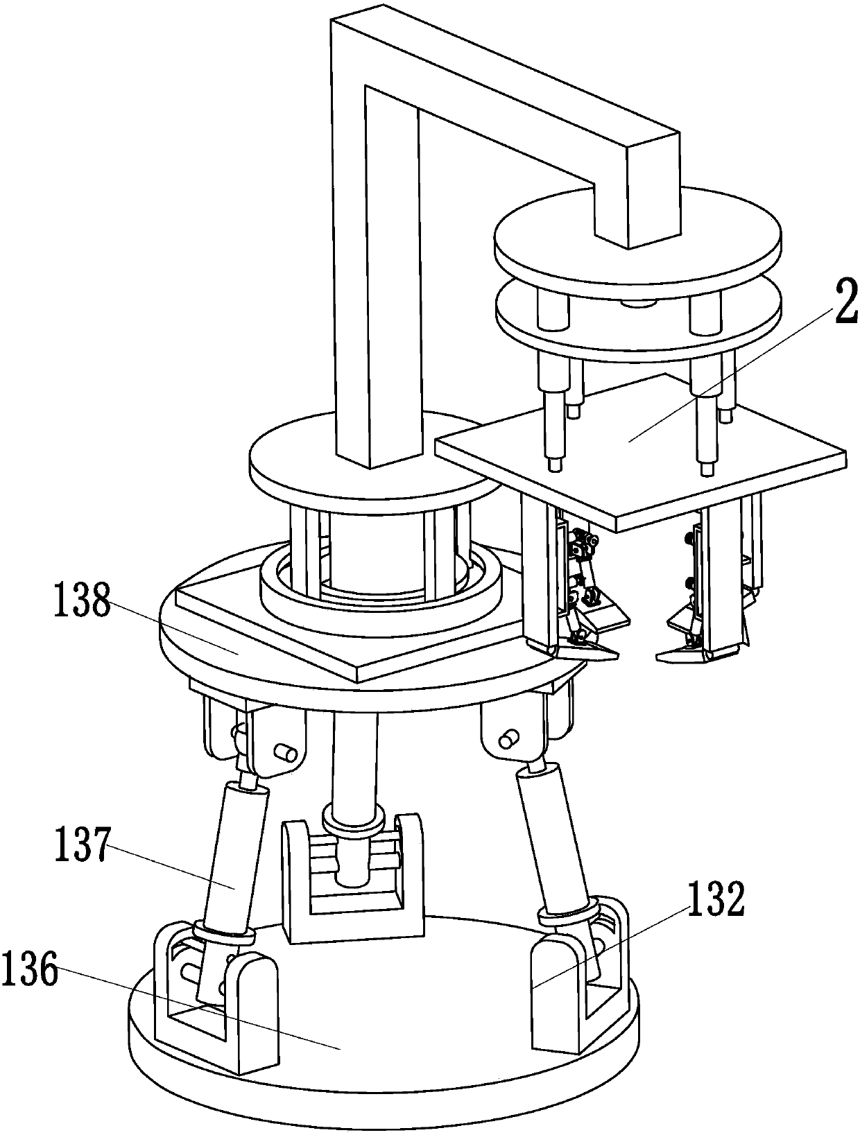 A hydraulic grabbing mechanical arm for anti-collapse rock-soil retaining wall