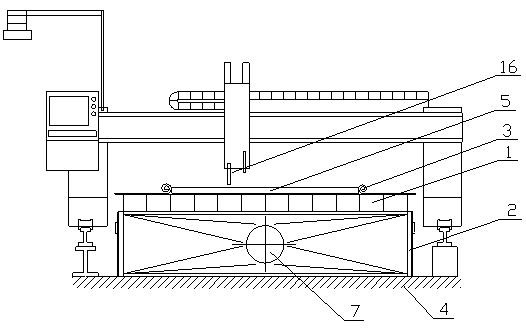 Dust collection purifying device of numerical control cutting machine