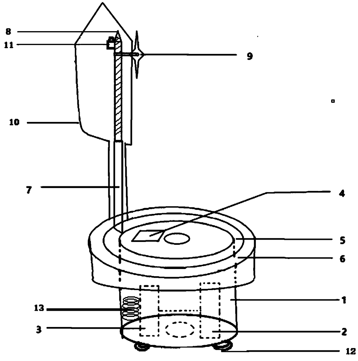 Drilling machine for drilling in high position and positioning sampling method