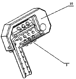 Fatigue test clamp for bulkhead typical angular connecting pieces and using method