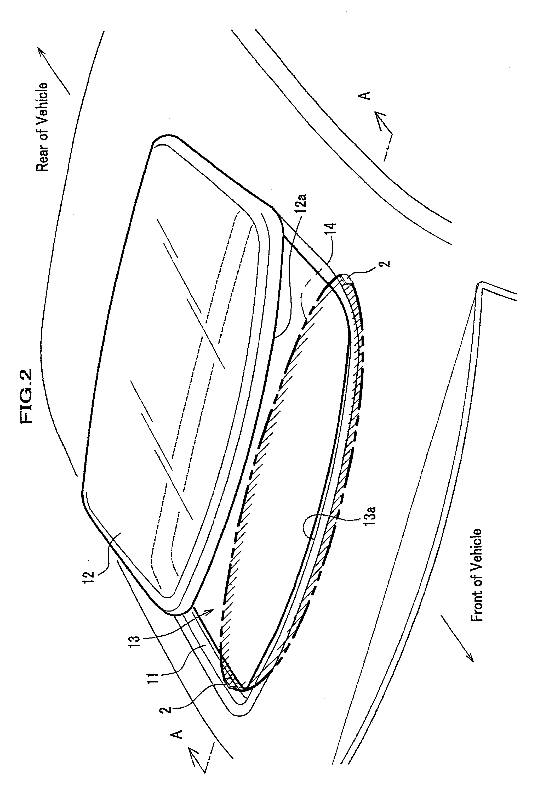 Safety device in opening-closing device of a vehicle