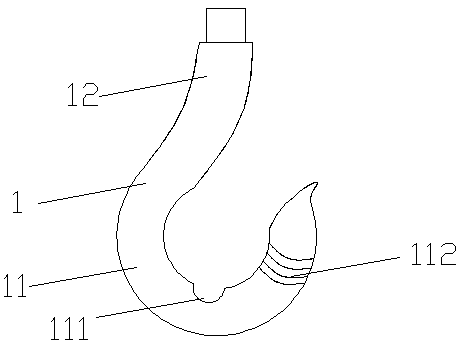 Lifting hook for crane