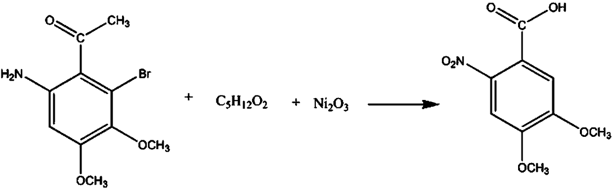 Pharmaceutical intermediate 3,4-dimethoxy-6-nitrobenzoic acid synthesis method